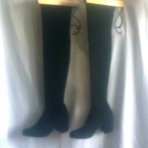 Stuart Weitzman Black Over The Knee Boots Sz 8.5